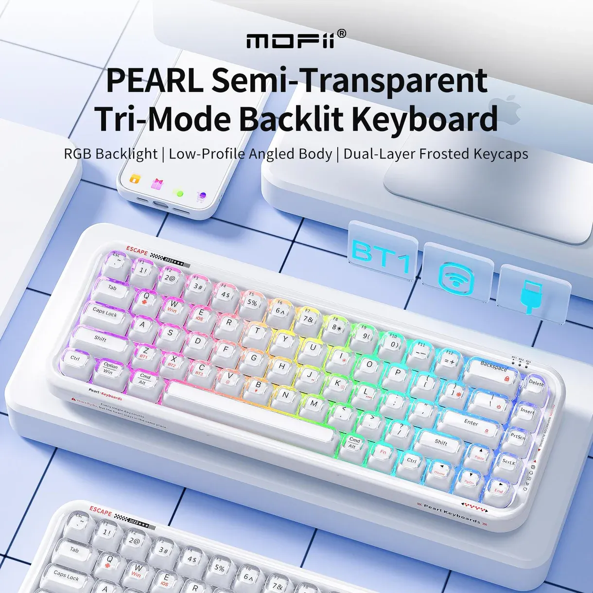 Bàn phím giả cơ Tri-Mode MOFII PEARL